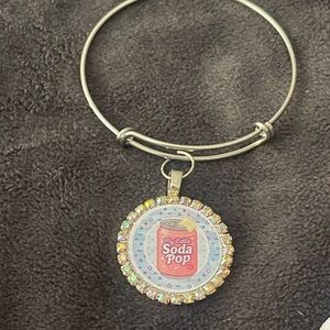 Soda Pop Charm Bracelet with Rhinestones